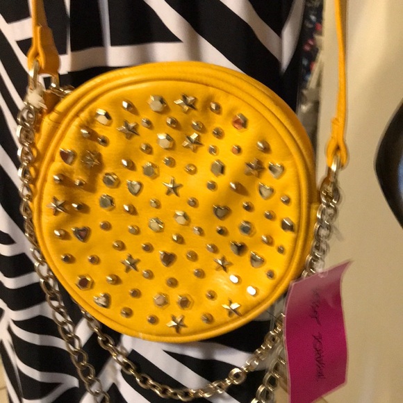Betsey Johnson SUPER STAR Crossbody Yellow NWT - Picture 5 of 6